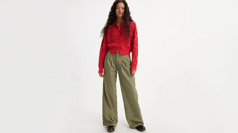 Levi's® Women's Pleated Wide-Leg Trousers Trousers stylish elegant