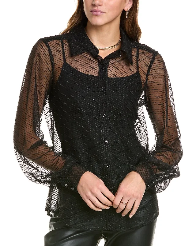 Ramy Brook Hanna Sweater Seamless Knitted Crochet