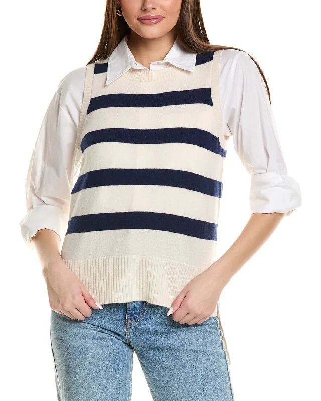 Design History Crewneck Cashmere Sweater Vest Front Pockets Side Pockets Patch Pockets Design History Crewneck Cashmere Sweater Vest Front Pockets Side Pockets Patch Pockets
