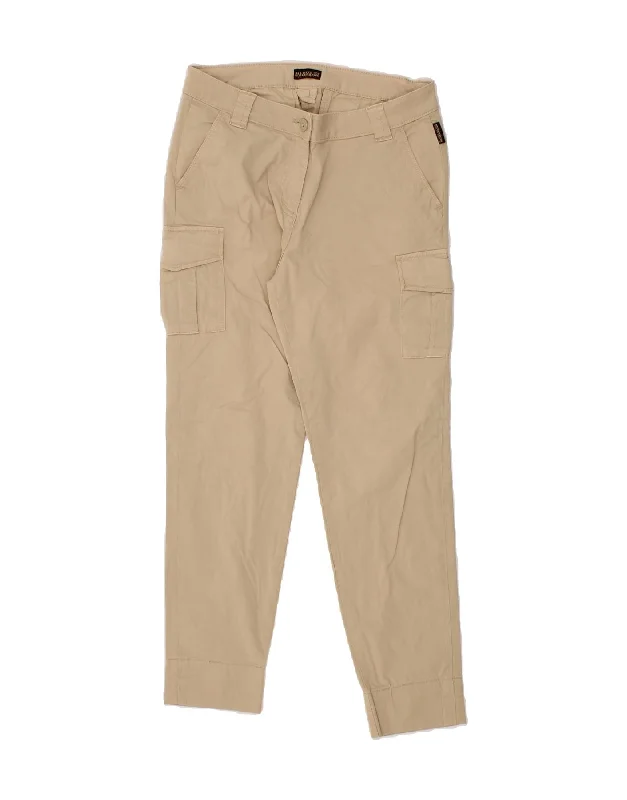 NAPAPIJRI Womens Slim Cargo Trousers W28 L28 Beige Trousers Denim Blue