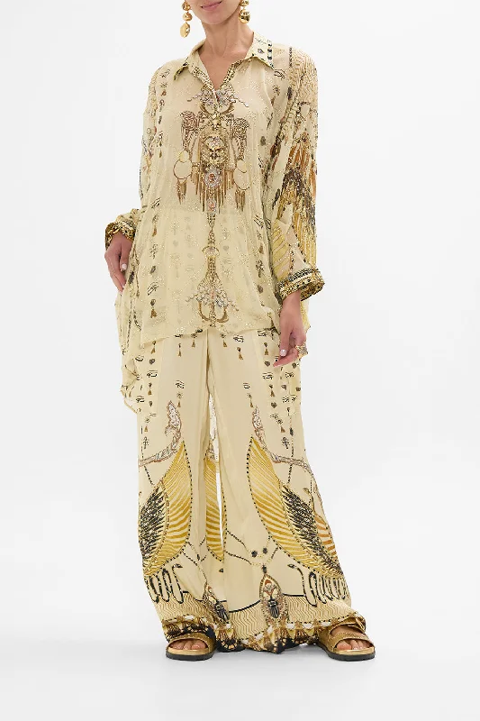 WIDE LEG TROUSER WITH FRONT POCKETS GATEWAY TO THE AFTERLIFE Trousers cozy soft