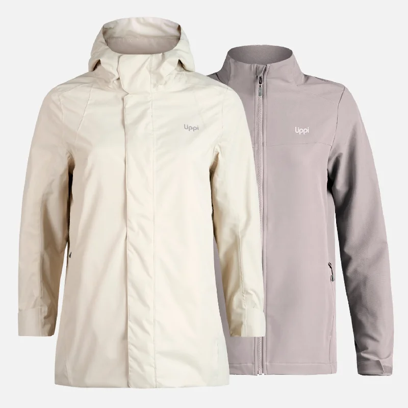 Chaqueta Mujer Smart Protect Fusion 3 Jacket Crema/Malva Lippi Front Pockets Side Pockets Patch Pockets Chaqueta Mujer Smart Protect Fusion 3 Jacket Crema/Malva Lippi Front Pockets Side Pockets Patch Pockets