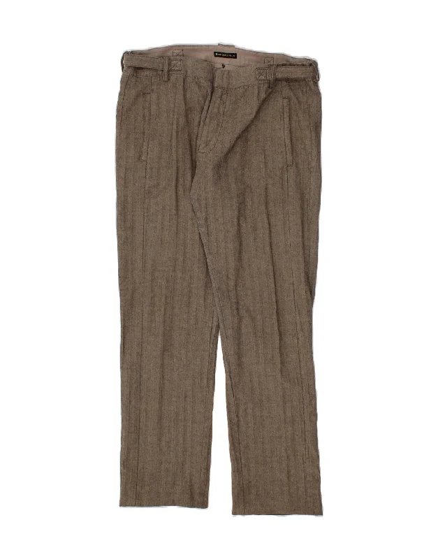 BEST COMPANY Womens Casual Trousers IT 54 2XL W38 L32 Grey Herringbone Trousers Corduroy Warm BEST COMPANY Womens Casual Trousers IT 54 2XL W38 L32 Grey Herringbone Trousers Corduroy Warm