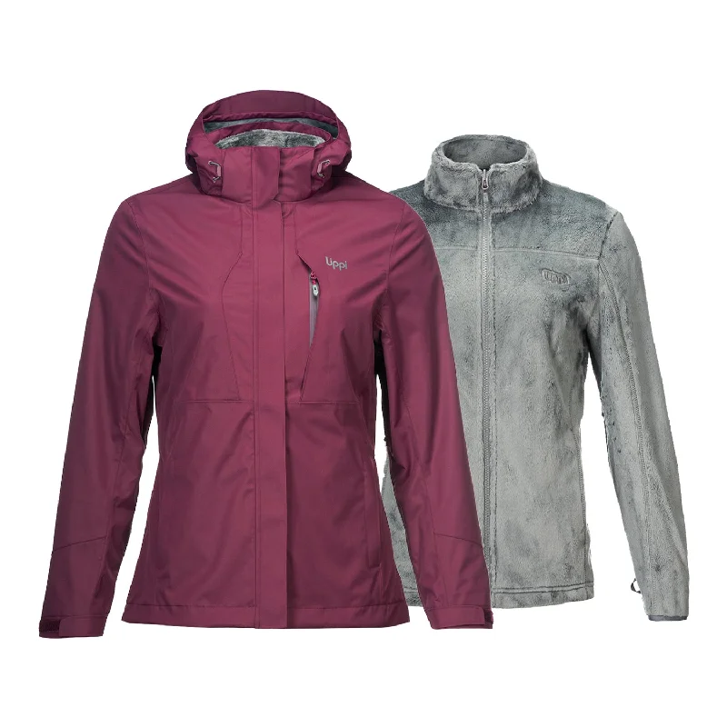 Chaqueta Mujer Tres Cruces Fusion-3 Hoody Jacket Vino Gris Oscuro Lippi Quilted Jacket Puffer Jacket Insulated Jacket Chaqueta Mujer Tres Cruces Fusion-3 Hoody Jacket Vino Gris Oscuro Lippi Quilted Jacket Puffer Jacket Insulated Jacket