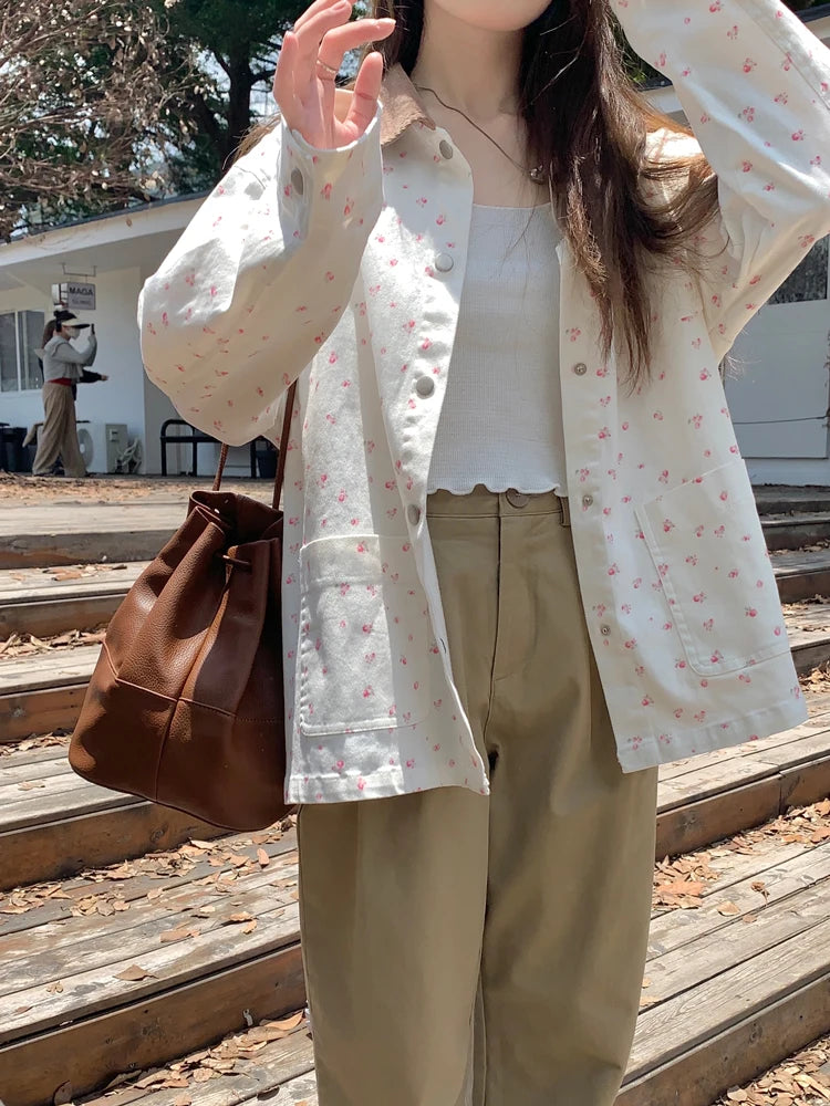 beige floral