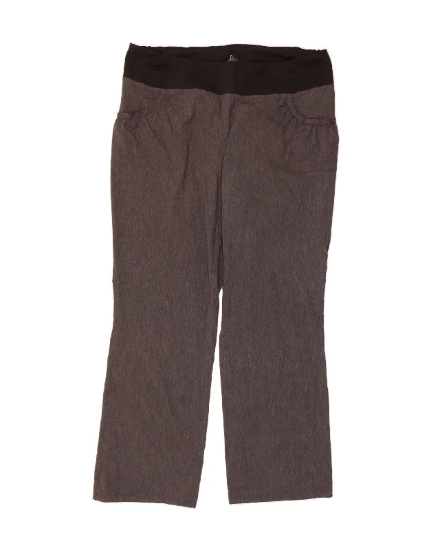 PRANA Womens Tracksuit Trousers UK 18 XL Grey Nylon Trousers Recommended Stylist