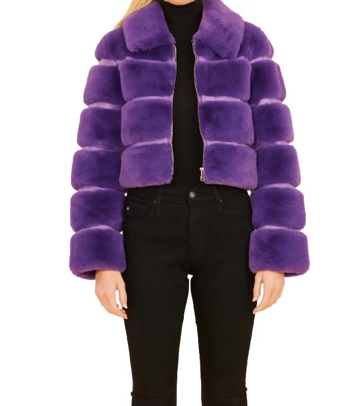 Paneled Cropped Jacket In Purple Embroidered Jacket Appliqued Jacket Beaded Jacket
