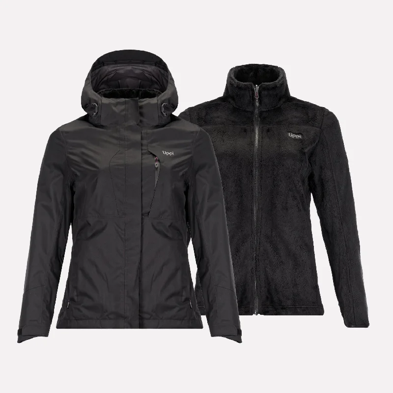 Chaqueta Mujer Tres Cruces Fusion-3 Hoody Jacket Negro Lippi Snapped Jacket Toggled Jacket Drawstring Jacket Chaqueta Mujer Tres Cruces Fusion-3 Hoody Jacket Negro Lippi Snapped Jacket Toggled Jacket Drawstring Jacket