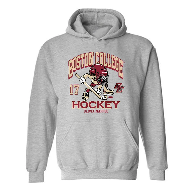 Boston College - NCAA Women's Ice Hockey : Olivia Maffeo - Hooded Sweatshirt Hoodie with Print Artistic Unique Boston College - NCAA Women's Ice Hockey : Olivia Maffeo - Hooded Sweatshirt Hoodie with Print Artistic Unique
