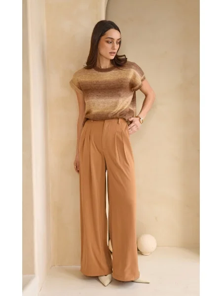 Stanley Wide Leg Trousers Trousers Evening Elegant