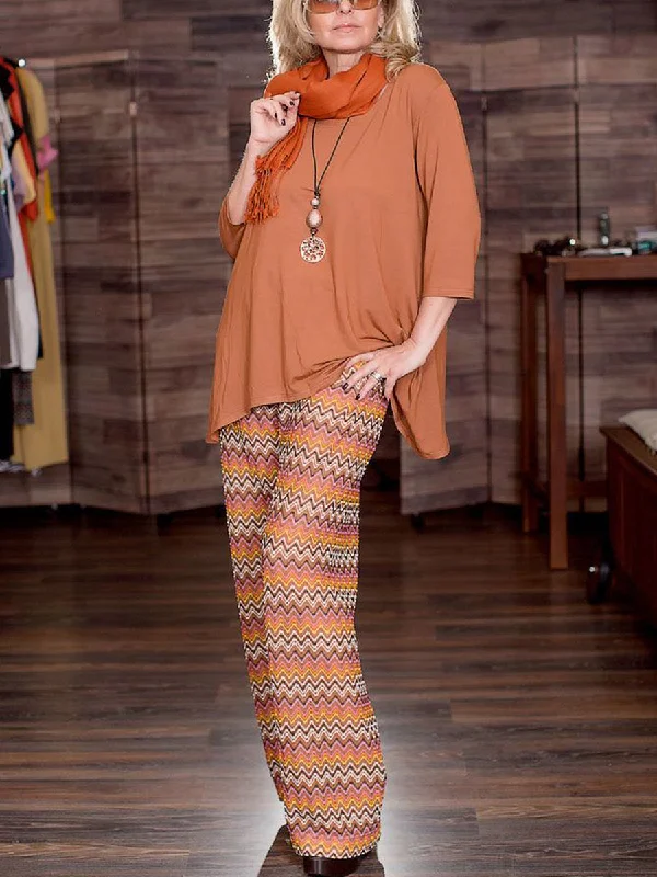 Bohemia Loose Top and Trousers Casual Two-piece Suit Trousers Business Professional