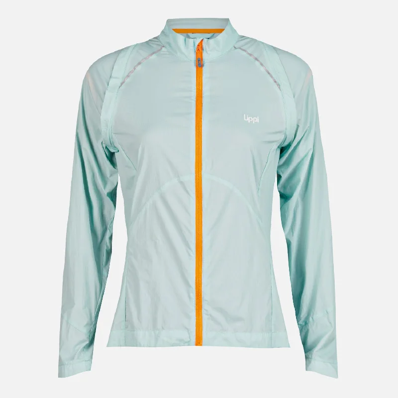 Chaqueta Mujer 4 Wind Trail Jacket Celeste Lippi Nylon Fabric Polyester Fabric Spandex Fabric