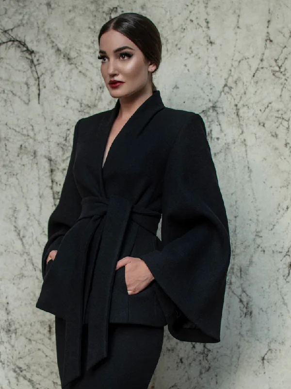 Metropolis Faux Wool Suit Jacket in Black Rayon Fabric Velvet Fabric Corduroy Fabric Metropolis Faux Wool Suit Jacket in Black Rayon Fabric Velvet Fabric Corduroy Fabric