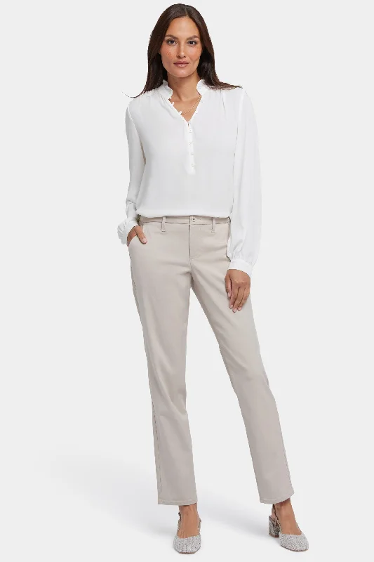 Sheri Slim Trouser Pants - Feather Trousers Designer Luxury