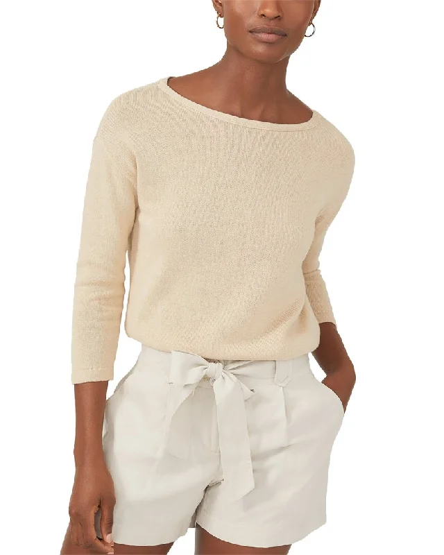 J.Mclaughlin Cece Linen-Blend Sweater Fitted Slim Tailored
