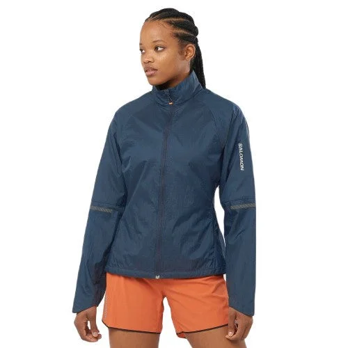 Women's Salomon Sense Flow Jacket Carbon/Carbon Zip Front Button Front Snap Front