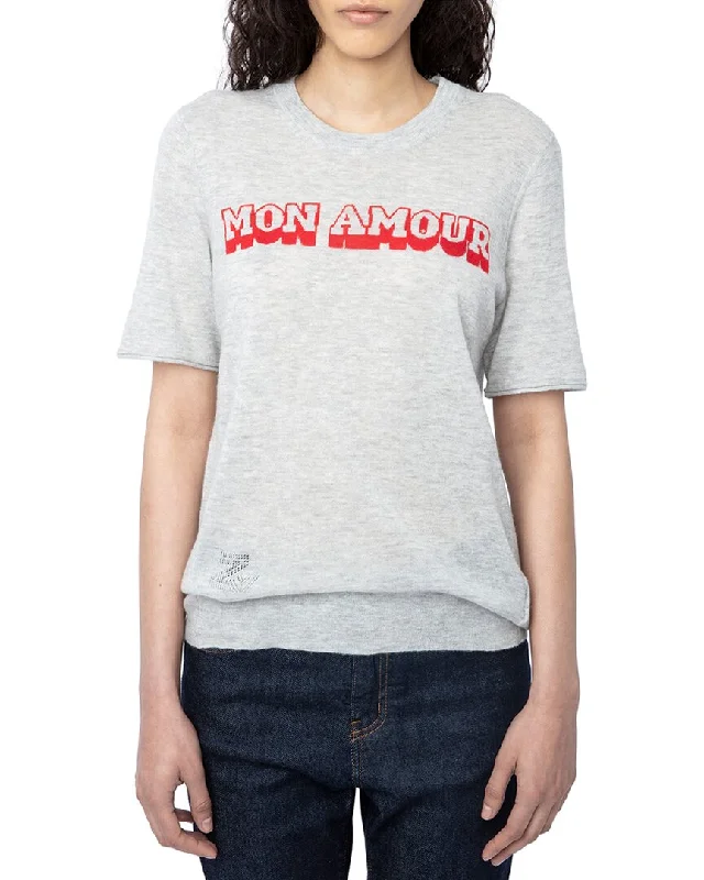 Zadig & Voltaire Ida Mon Amour Cashmere Sweater Elegant Classic Vintage
