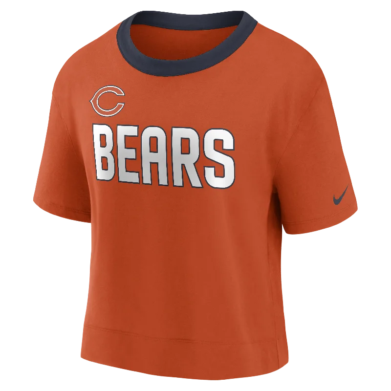 NFL Chicago Bears Women's Nike Football Fan Crop Top Front Pockets Side Pockets Patch Pockets NFL Chicago Bears Women's Nike Football Fan Crop Top Front Pockets Side Pockets Patch Pockets