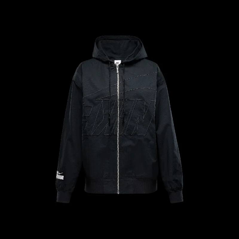 WMNS Nike Sportswear Oversized Jacket "Black" Tiered Jacket Buttoned Jacket Zippered Jacket WMNS Nike Sportswear Oversized Jacket "Black" Tiered Jacket Buttoned Jacket Zippered Jacket