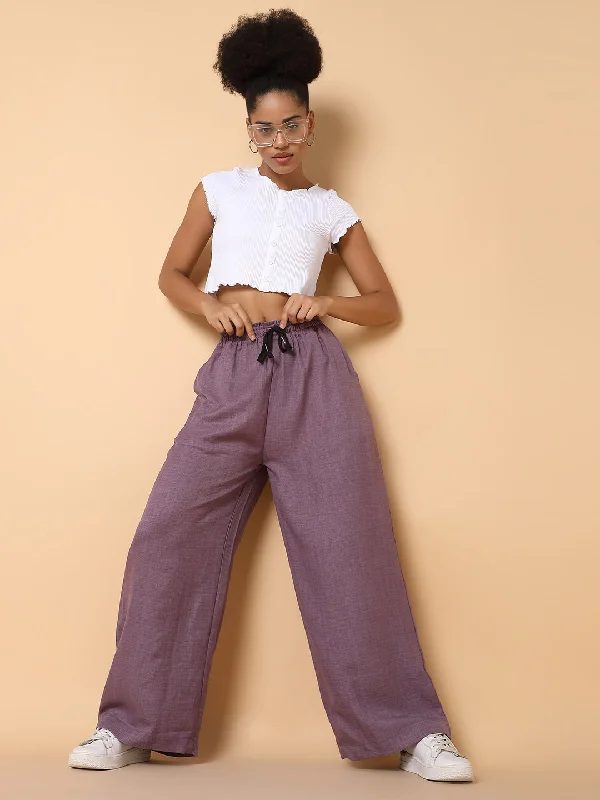 Women Flat Front Solid Lavender Trousers-AE-10315-Lavender Trousers Denim Distressed Women Flat Front Solid Lavender Trousers-AE-10315-Lavender Trousers Denim Distressed