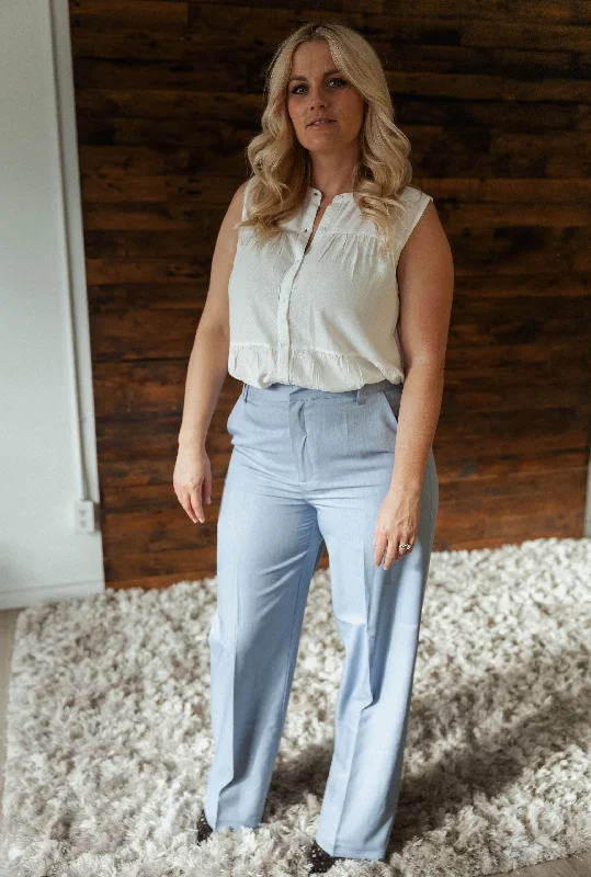 The Sira Trouser - Sky Blue Trousers sophisticated sleek