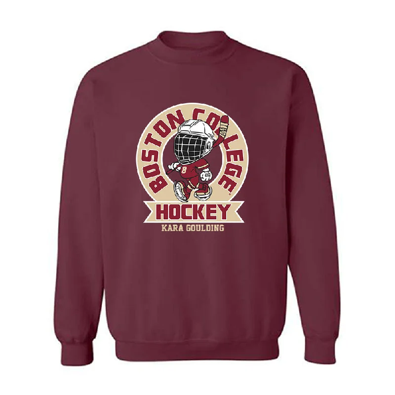 Boston College - NCAA Women's Ice Hockey : Kara Goulding - Crewneck Sweatshirt Fashion Shersey Hoodie with Button Classic Timeless Boston College - NCAA Women's Ice Hockey : Kara Goulding - Crewneck Sweatshirt Fashion Shersey Hoodie with Button Classic Timeless