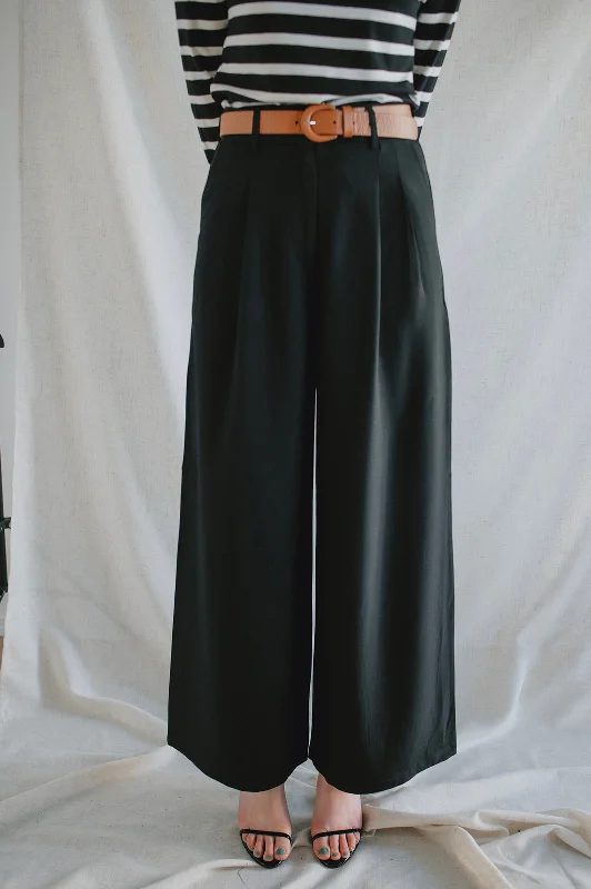 The Palazzo Trouser - Black Trousers Designer Luxury