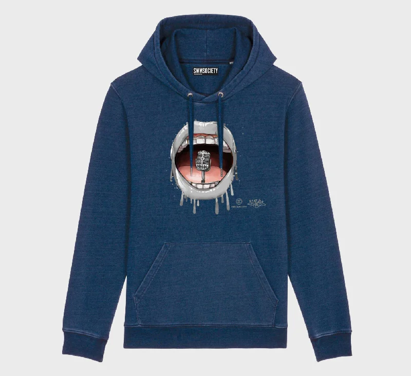 SWMSociety x Dream City x Hear My Voice Hoodie Hoodie with Ribbed Neckline Snug Warm SWMSociety x Dream City x Hear My Voice Hoodie Hoodie with Ribbed Neckline Snug Warm