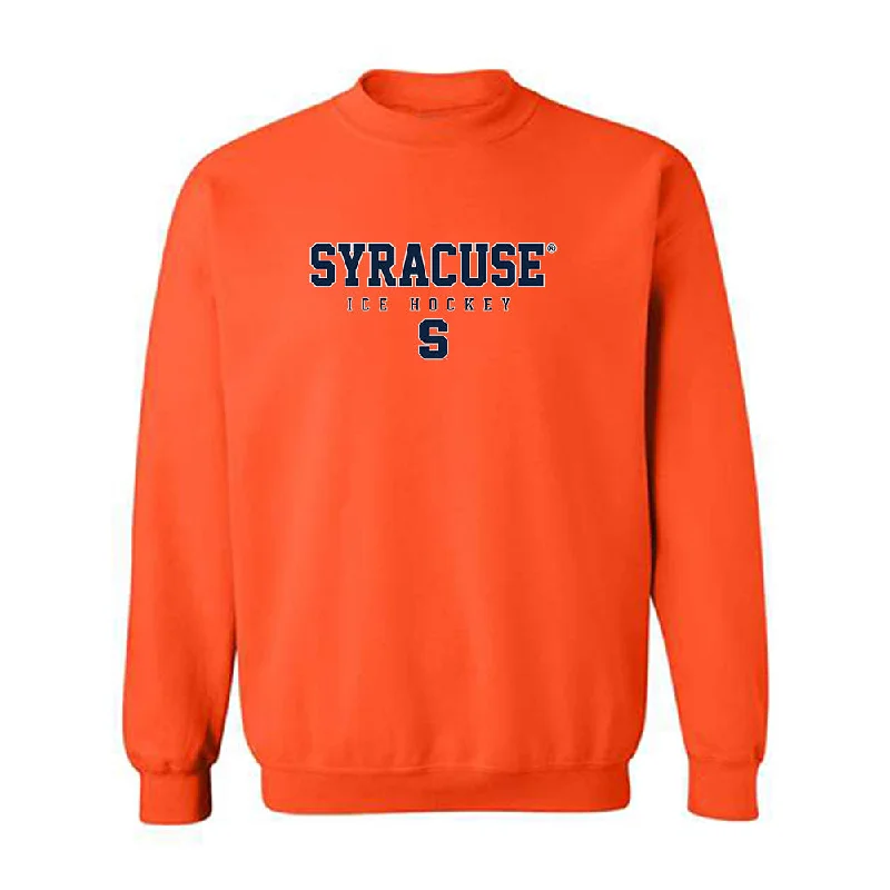 Syracuse - NCAA Women's Ice Hockey : Haley Trudeau - Crewneck Sweatshirt Hoodie with Side Slits Relaxed Casual Syracuse - NCAA Women's Ice Hockey : Haley Trudeau - Crewneck Sweatshirt Hoodie with Side Slits Relaxed Casual