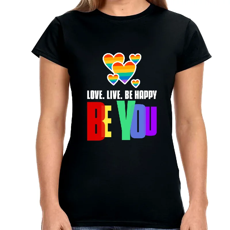 Be You LGBT Flag Gay Pride Month Lesbian Transgender Rainbow Shirts for Women Lace Blend Ribbed Blend Corduroy Blend Be You LGBT Flag Gay Pride Month Lesbian Transgender Rainbow Shirts for Women Lace Blend Ribbed Blend Corduroy Blend