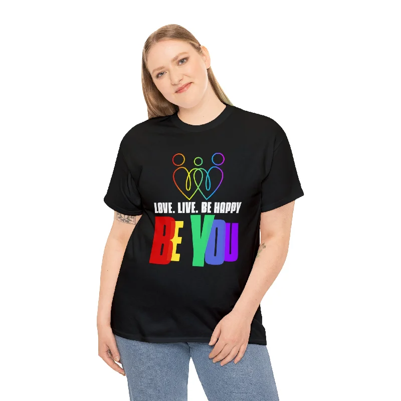 Be You LGBT Love Live Be Happy Love Print LGBT Equality Plus Size Shirts for Women Rayon Fabric Velvet Fabric Corduroy Fabric Be You LGBT Love Live Be Happy Love Print LGBT Equality Plus Size Shirts for Women Rayon Fabric Velvet Fabric Corduroy Fabric
