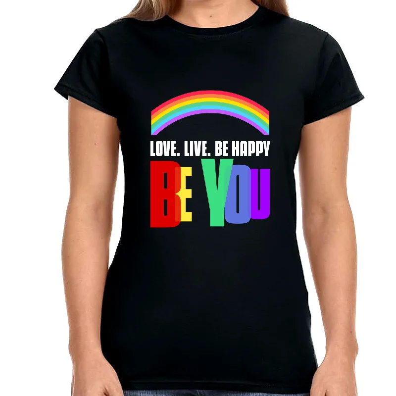 Be You LGBT Pride Rainbow Flag Lesbian Gay Pride Ally Womens Shirts Real Fur Shearling Chenille Be You LGBT Pride Rainbow Flag Lesbian Gay Pride Ally Womens Shirts Real Fur Shearling Chenille