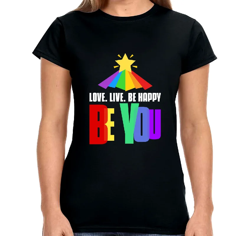 Be You Shirt LGBTQ Pride Rainbow Flag Lesbian Gay Pride Ally Womens T Shirts Cozy Warm Stylish Be You Shirt LGBTQ Pride Rainbow Flag Lesbian Gay Pride Ally Womens T Shirts Cozy Warm Stylish