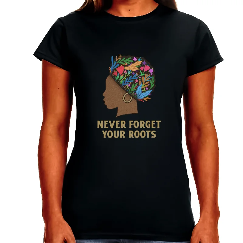 Black History T-shirt for Women Freedom Day Womens Black Pride Tee Solid Color Striped Floral Black History T-shirt for Women Freedom Day Womens Black Pride Tee Solid Color Striped Floral