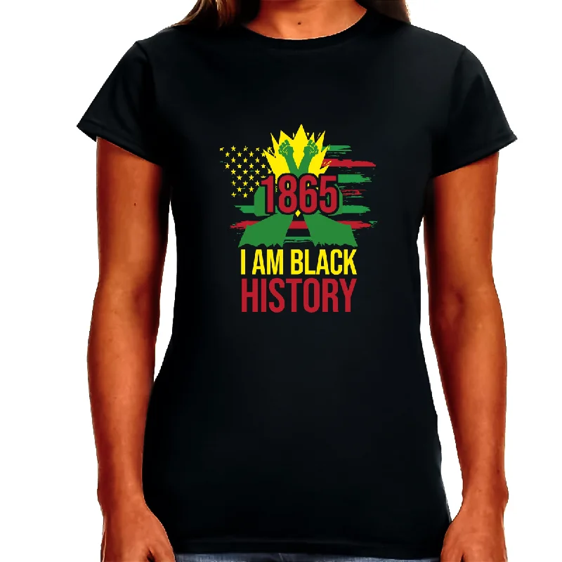 Juneteenth Black History T-shirt for Women Freedom Day Womens Black Pride Tee Chenille Blend Fleece Blend Nylon Blend