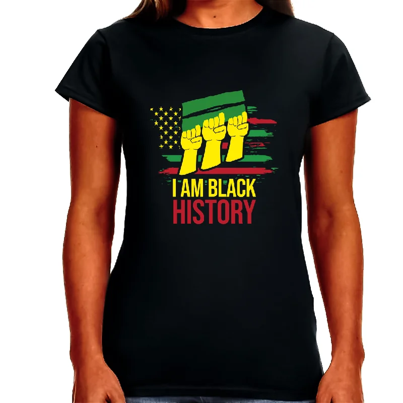 Juneteenth T-shirt for Women Freedom Day Womens Black Pride Melanin Tee Spandex Blend Rayon Blend Denim Blend