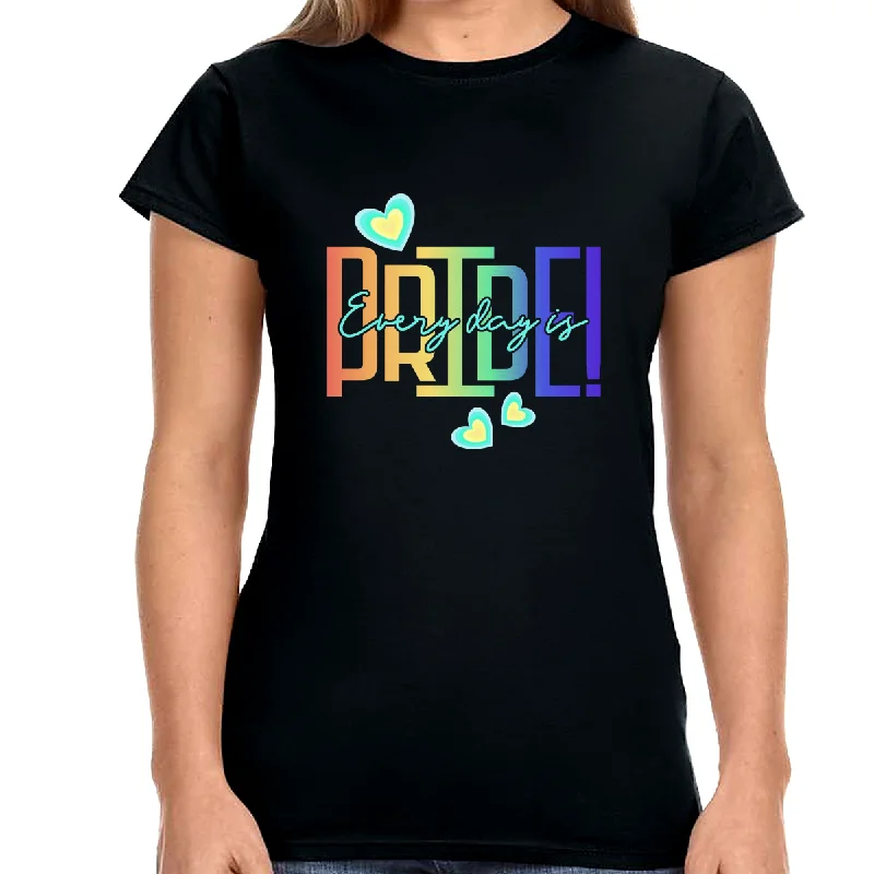 Everyday is Pride Day LGBT Pride Day Gay Rainbow LGBTQ Womens T Shirts Thin T-Shirt Open Front Quick Dry Everyday is Pride Day LGBT Pride Day Gay Rainbow LGBTQ Womens T Shirts Thin T-Shirt Open Front Quick Dry