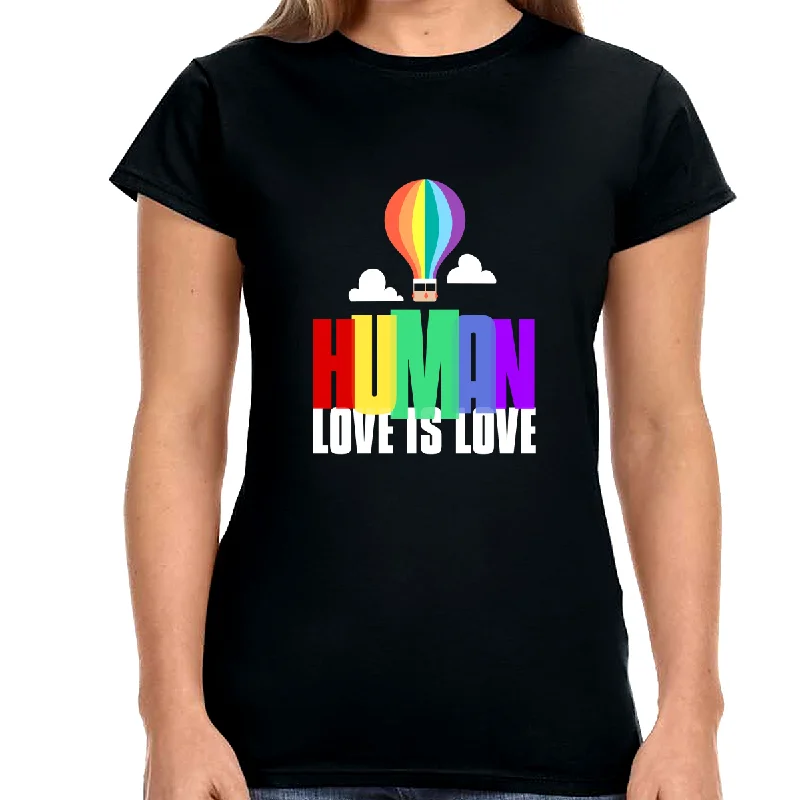 HUMAN LGBT Flag Gay Pride Month Transgender Rainbow Lesbian Shirts for Women Print Jacquard Patchwork HUMAN LGBT Flag Gay Pride Month Transgender Rainbow Lesbian Shirts for Women Print Jacquard Patchwork