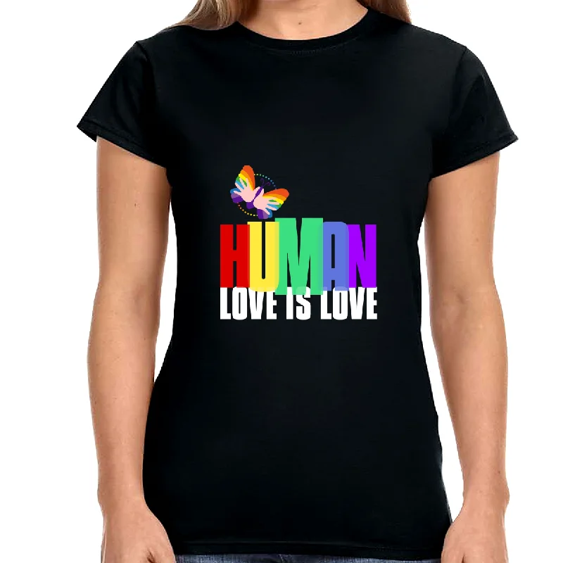 Human Shirt LGBTQ Pride Rainbow Flag Lesbian Gay Pride Ally Womens Shirts Jersey Fabric Tulle Fabric Batik Fabric Human Shirt LGBTQ Pride Rainbow Flag Lesbian Gay Pride Ally Womens Shirts Jersey Fabric Tulle Fabric Batik Fabric
