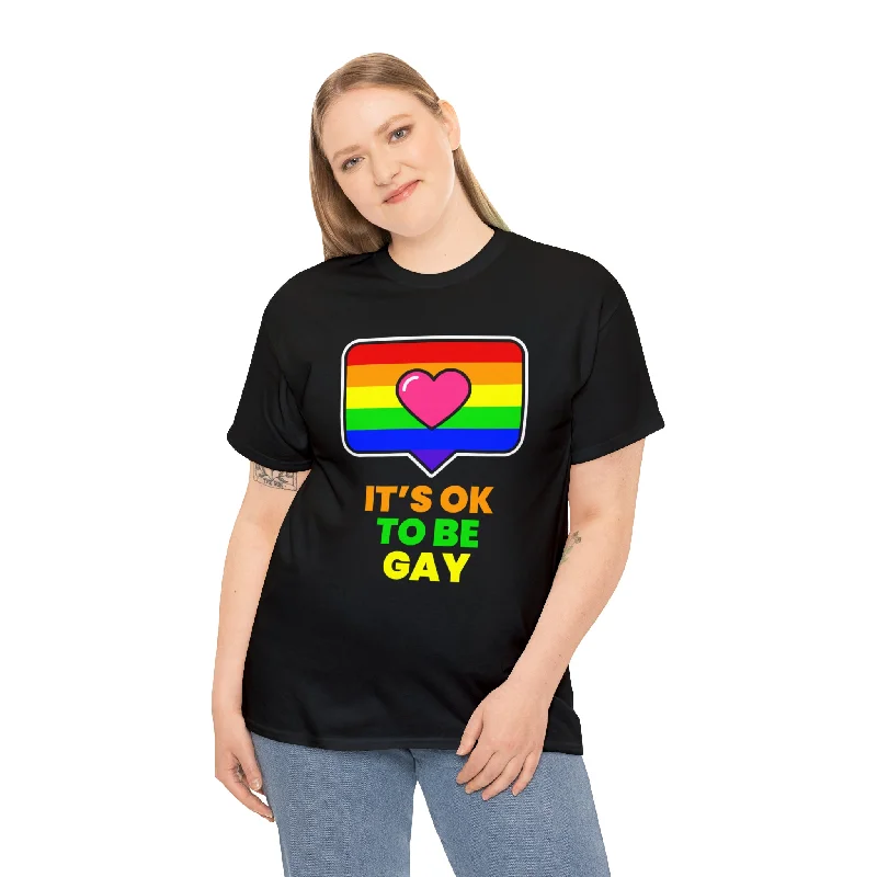 It's OK to Be Gay LGBT Lesbian Gay Bisexual Transgender Gay Plus Size Shirts for Women Rayon Velvet Corduroy It's OK to Be Gay LGBT Lesbian Gay Bisexual Transgender Gay Plus Size Shirts for Women Rayon Velvet Corduroy