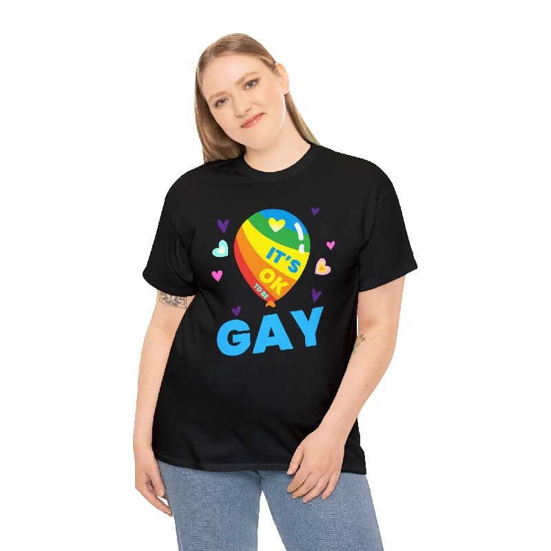 It's OK to Be Gay LGBT Rainbow Flag Shirt Lesbian Gay Pride Tshirts Shirts for Women Plus Size Anti-Shrink Durable Soft It's OK to Be Gay LGBT Rainbow Flag Shirt Lesbian Gay Pride Tshirts Shirts for Women Plus Size Anti-Shrink Durable Soft