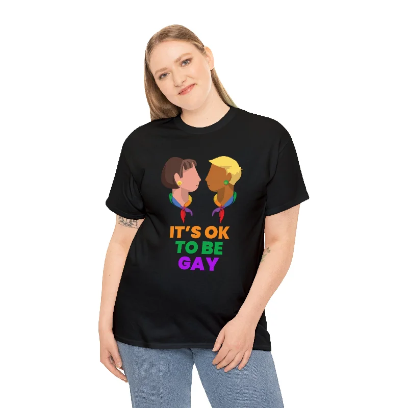 It's OK to Be Gay LGBTQ Flag Lesbian Gay Pride Month LGBT Tshirts Shirts for Women Plus Size Fleece Nylon Spandex It's OK to Be Gay LGBTQ Flag Lesbian Gay Pride Month LGBT Tshirts Shirts for Women Plus Size Fleece Nylon Spandex