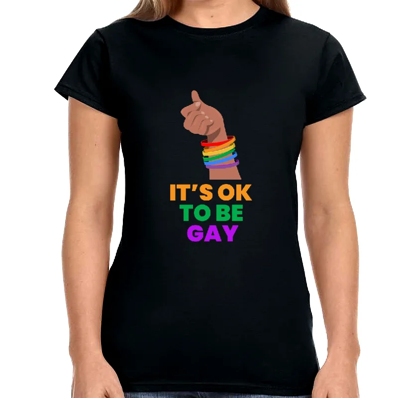 It's OK to Be Gay Shirt LGBTQ Be Gay Pride LGBT Rainbow Flag Women Tops Anti-Pilling Machine Wash Handmade It's OK to Be Gay Shirt LGBTQ Be Gay Pride LGBT Rainbow Flag Women Tops Anti-Pilling Machine Wash Handmade