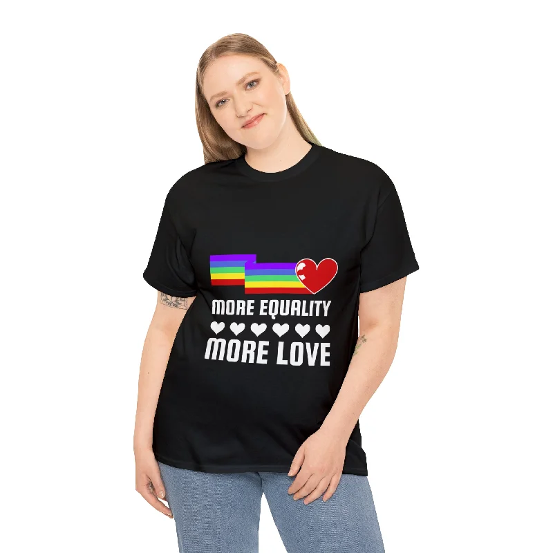 LGBT More Equality More Love LGBTQ Lesbian Gay Pride Plus Size Shirts for Women Fleece Fabric Down Fabric Feather Fabric LGBT More Equality More Love LGBTQ Lesbian Gay Pride Plus Size Shirts for Women Fleece Fabric Down Fabric Feather Fabric