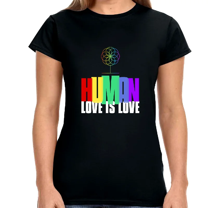 LGBTQ Human Rainbow Shirt Lesbian Gay Pride Shirt Rainbow Women Tops Satin Fabric Silk Fabric Chiffon Fabric LGBTQ Human Rainbow Shirt Lesbian Gay Pride Shirt Rainbow Women Tops Satin Fabric Silk Fabric Chiffon Fabric