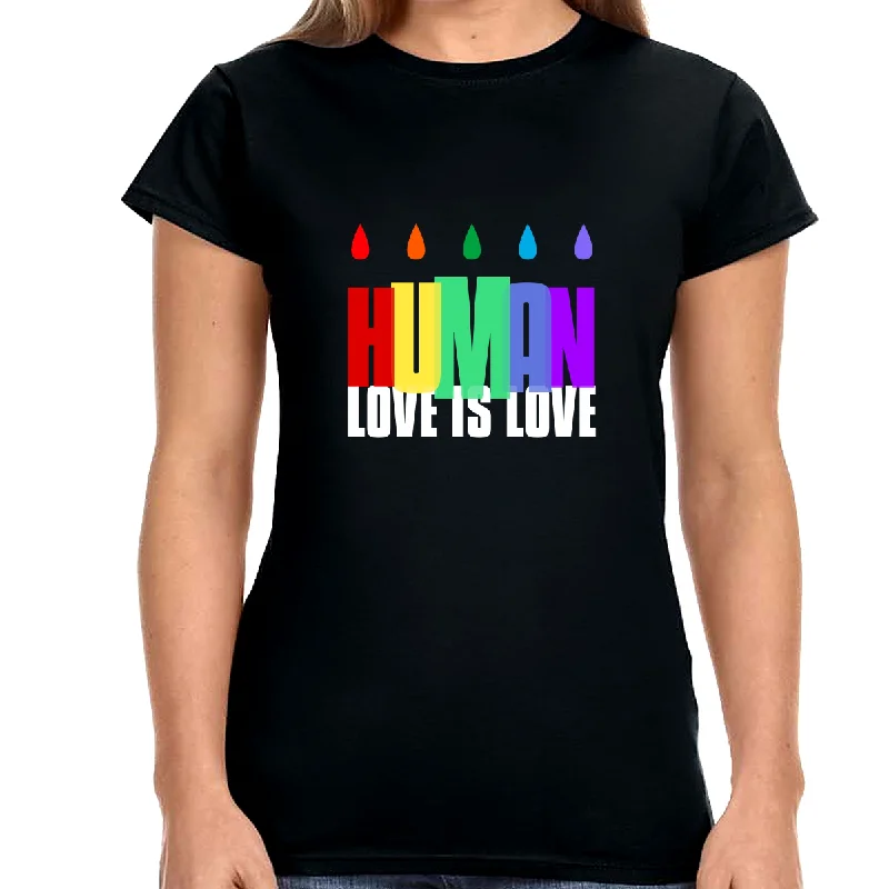 LGBTQ Human Rainbow Shirt Men Women Gay Pride Shirt Rainbow Womens Shirts Denim Fabric Leather Fabric Suede Fabric LGBTQ Human Rainbow Shirt Men Women Gay Pride Shirt Rainbow Womens Shirts Denim Fabric Leather Fabric Suede Fabric