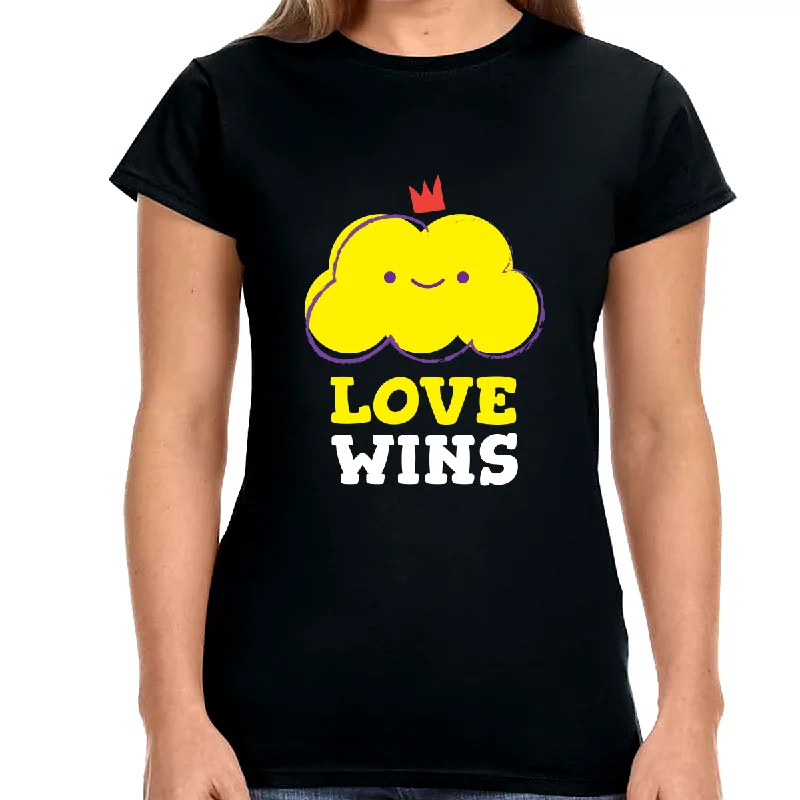 Love Wins LGBT Love Live Be Happy Love Print LGBT Equality Shirts for Women Collared T-Shirt Boat Neck A-Line Love Wins LGBT Love Live Be Happy Love Print LGBT Equality Shirts for Women Collared T-Shirt Boat Neck A-Line