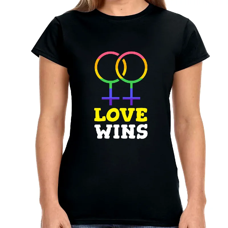 Love Wins LGBTQ Pride Rainbow Flag Gay Lesbian Pride Ally Womens T Shirts Elegant Classic Vintage Love Wins LGBTQ Pride Rainbow Flag Gay Lesbian Pride Ally Womens T Shirts Elegant Classic Vintage
