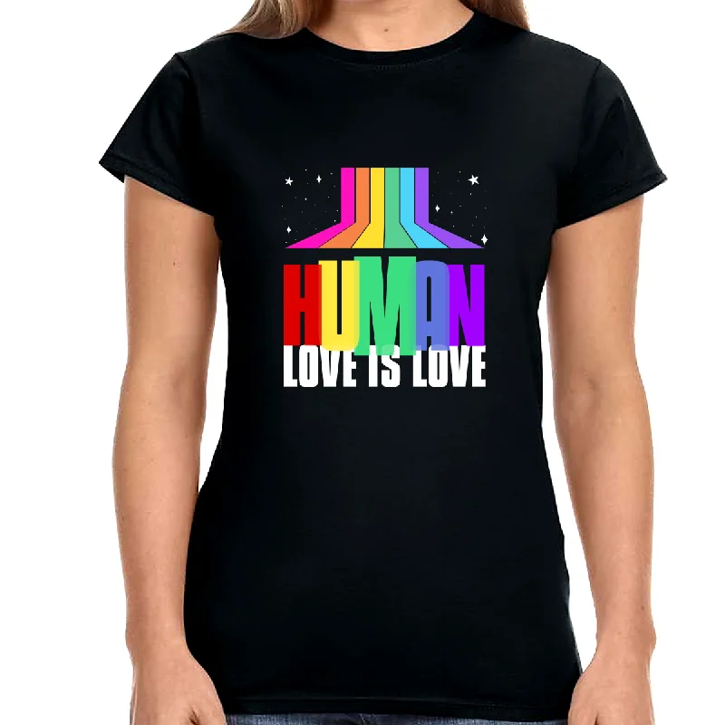 Pride Shirt HUMAN LGBTQ Flag Gay Pride Month Rainbow Lesbian Womens Shirts Zippered Front Buttoned Front Snap Front Pride Shirt HUMAN LGBTQ Flag Gay Pride Month Rainbow Lesbian Womens Shirts Zippered Front Buttoned Front Snap Front