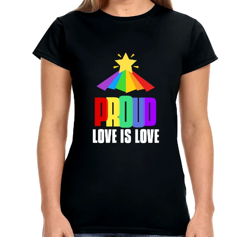 Proud LGBT T Shirt Love is Love Shirt Equality LGBT Rainbow Womens Shirts Collared Crew Neck Turtle Neck Proud LGBT T Shirt Love is Love Shirt Equality LGBT Rainbow Womens Shirts Collared Crew Neck Turtle Neck